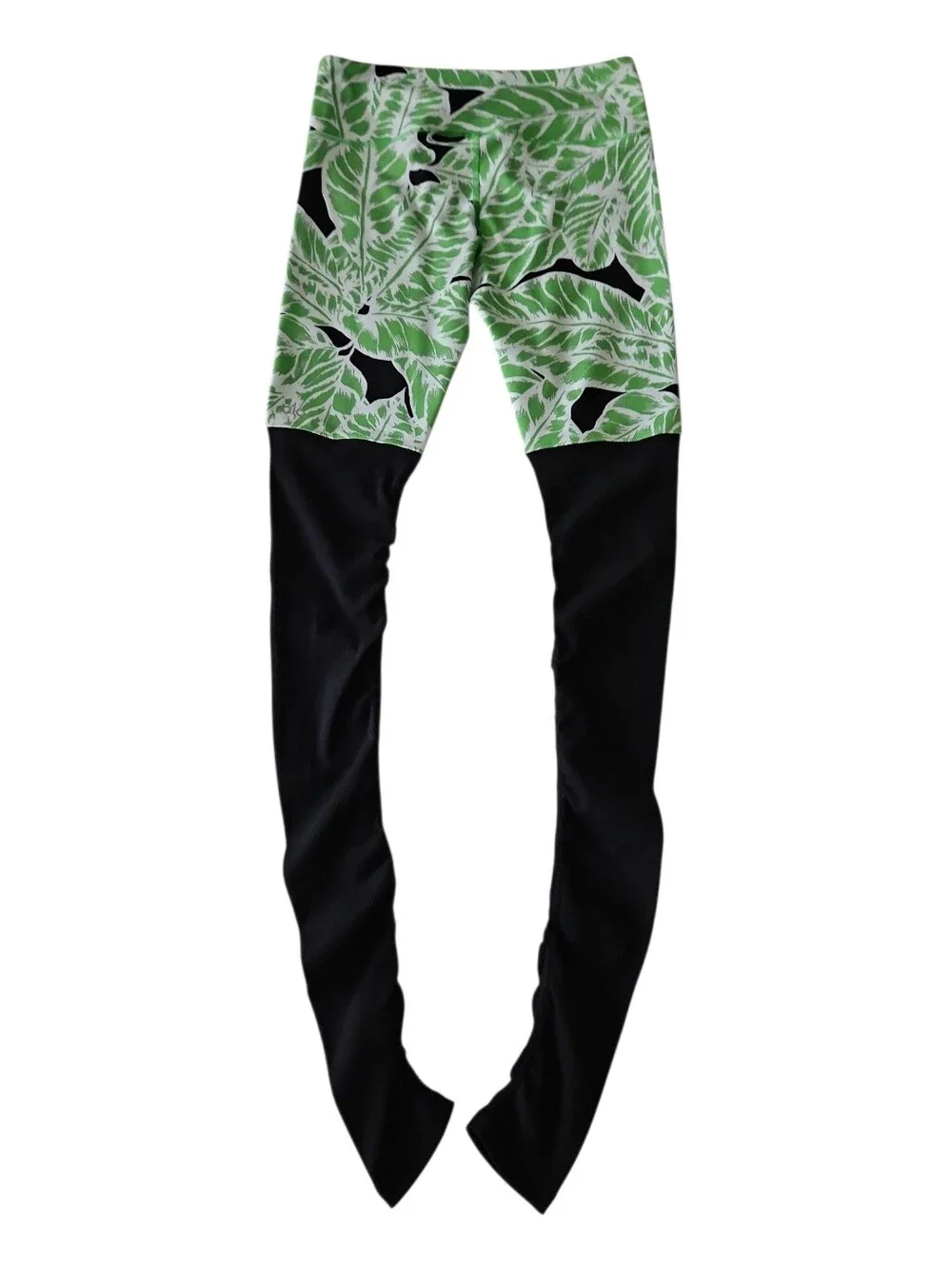 Alo Yoga Goddess Ribbed Leggings Tropical Palm Print NWT Small
